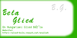 bela glied business card